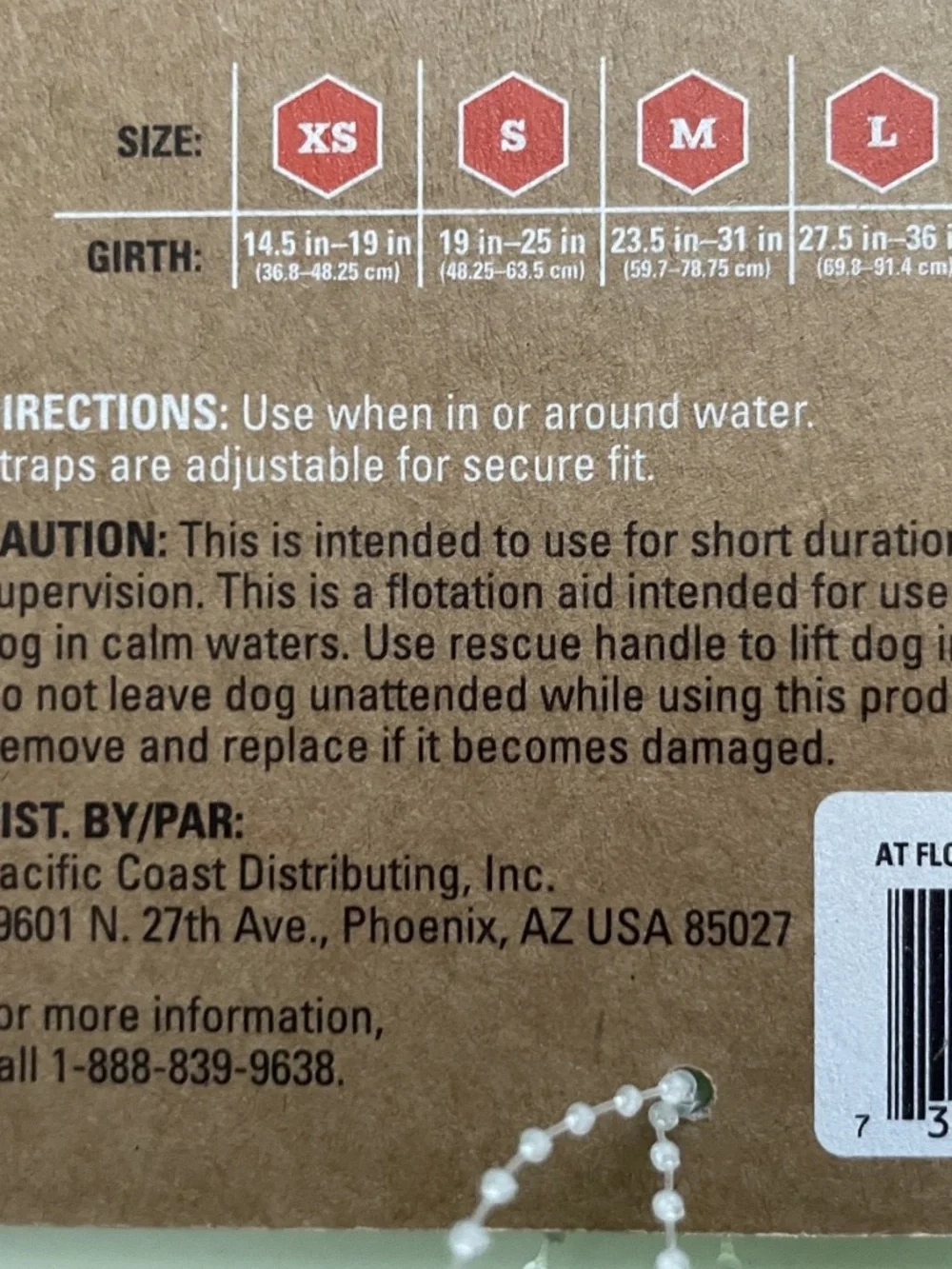 NWT Arcadia Trail Dog Life Jacket Small High Visibility Flotation Aid Vest